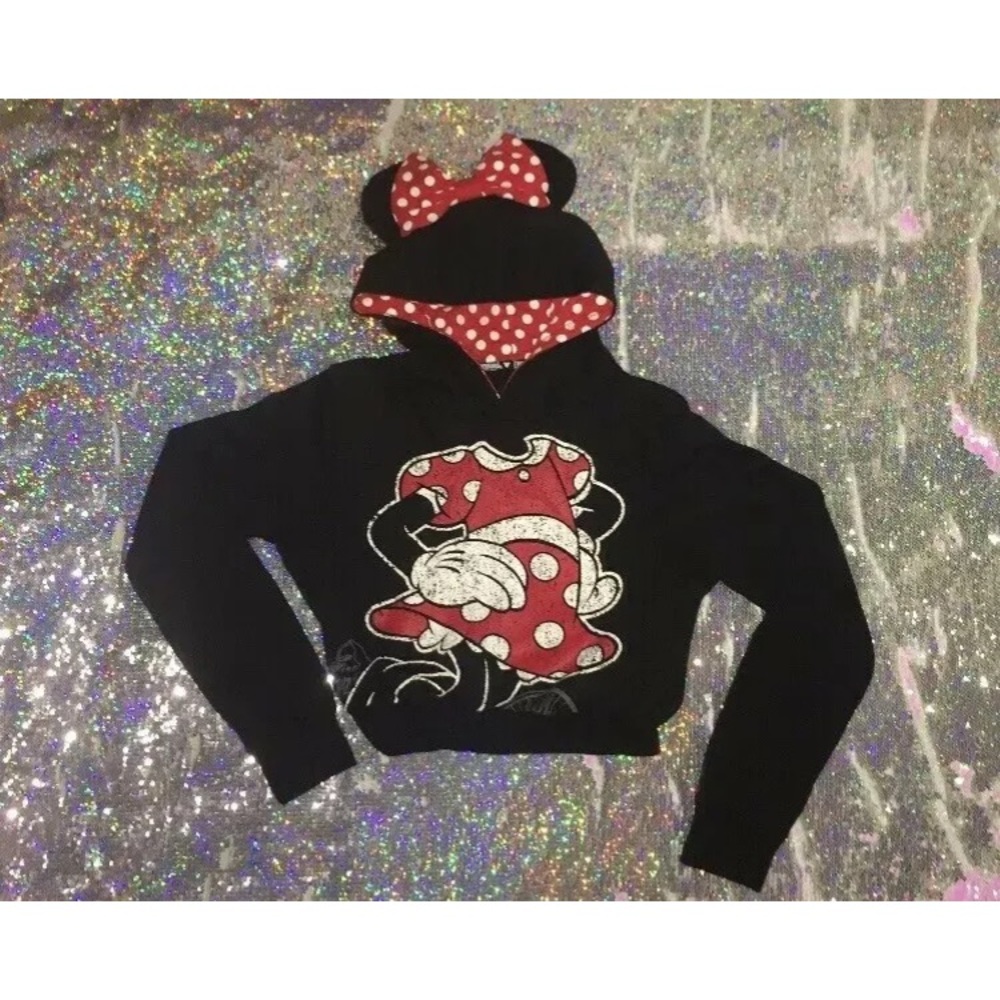Minnie Mouse Cropped Hoodie